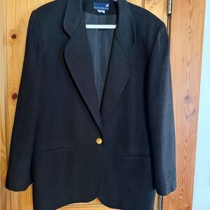 Classic black silk blazer